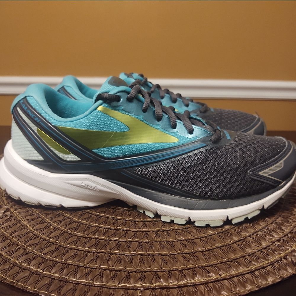Brooks Launch 4 Women's Running Shoes Gray Green